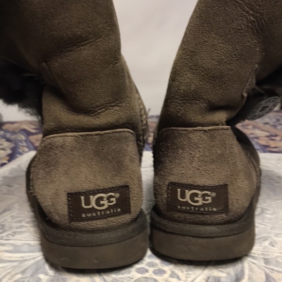 UGG Boots Women’s Size 6 Brown Suede with furry lining Good Preowned condition. - Picture 3 of 10